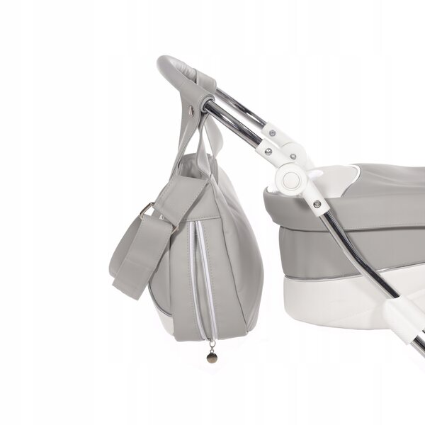 Junama Lulla Mini passeggino per bambole, grigio, con maniglia regolabile e grandi ruote