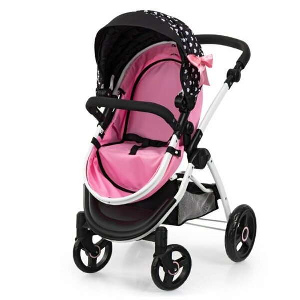 City Max Bayer Design 2 in 1 Puppenwagen Rosa und Schwarz, 46 cm