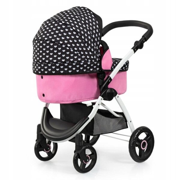 City Max Bayer Design 2 in 1 Puppenwagen Rosa und Schwarz, 46 cm