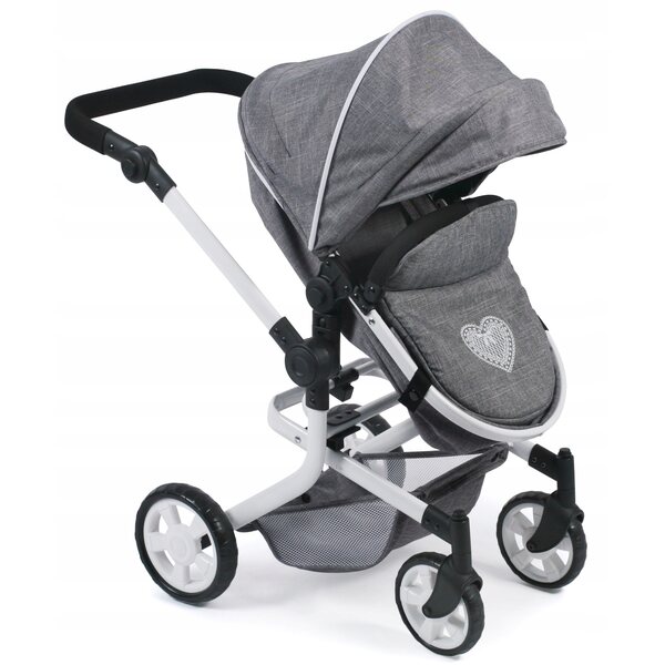 Multifunktionaler 2-in-1-Puppenkinderwagen Bayer Chic Jeans Grey