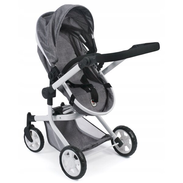 Multifunktionaler 2-in-1-Puppenkinderwagen Bayer Chic Jeans Grey