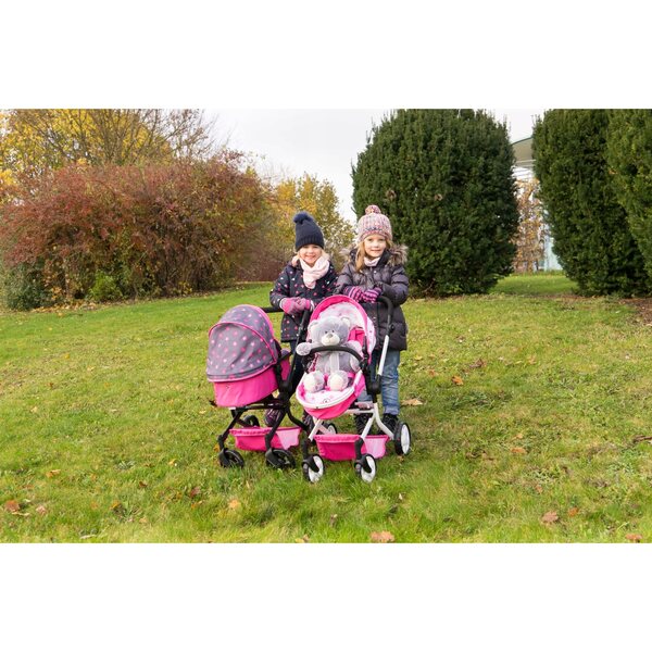 Multifunktionaler 2-in-1-Puppenkinderwagen Bayer Chic Jeans Grey