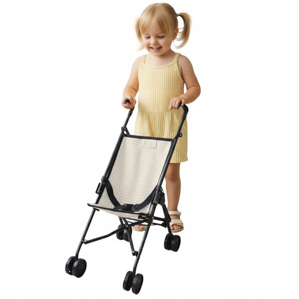 Zusammenklappbarer Puppenwagen Doris mit Sicherheitsgurten – Spiel für Kinder ab 3 Jahren