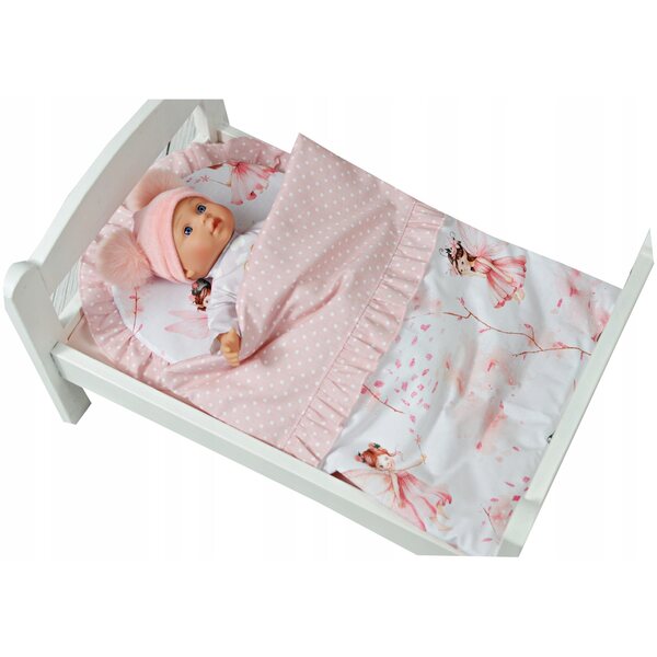 Komplettset Puppenwäsche aus Baumwolle mit Feenmotiv für den Kinderwagen