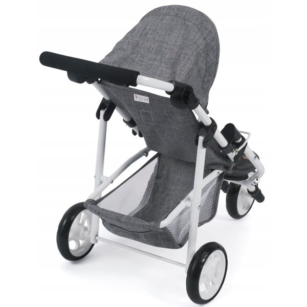JoggingBuggy Lola Bayer Schicke Puppenbürste mit grauem verstellbarem Griff