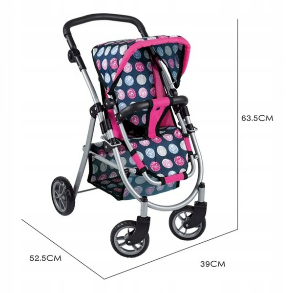 LEAN Toys K45 Puppenwagen aus Kunststoff für Kinder ab 5 Jahren
