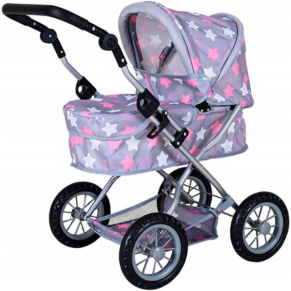 Knorrtoys Primo Passeggino per Bambole con Manico Regolabile e Copertura