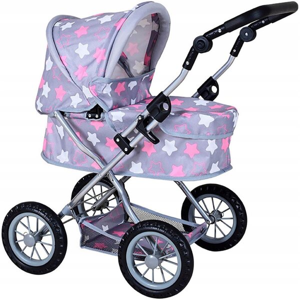 Knorrtoys Primo Passeggino per Bambole con Manico Regolabile e Copertura