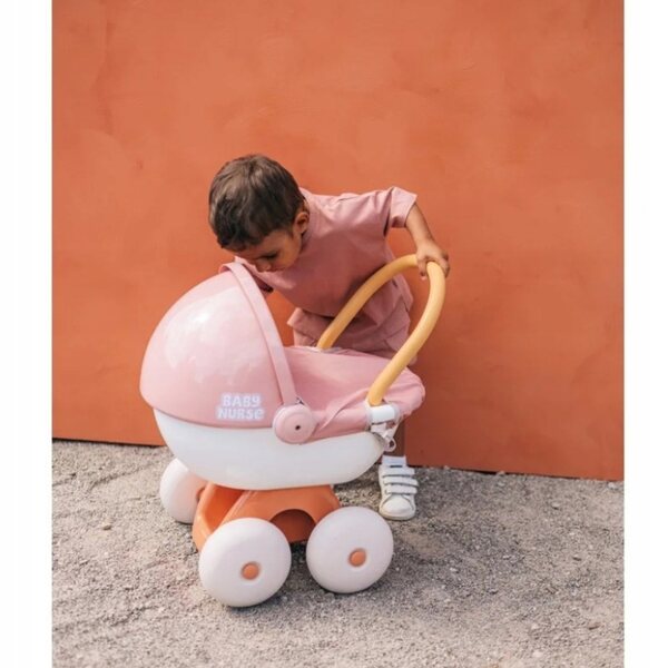 Smoby Baby Nurse Deep Kinderwagen für Puppen bis 42 cm mit Kunststoffverdeck