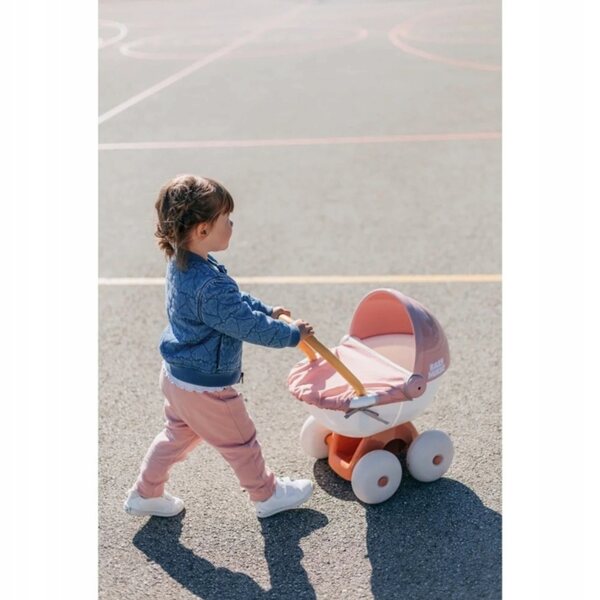 Smoby Baby Nurse Deep Kinderwagen für Puppen bis 42 cm mit Kunststoffverdeck