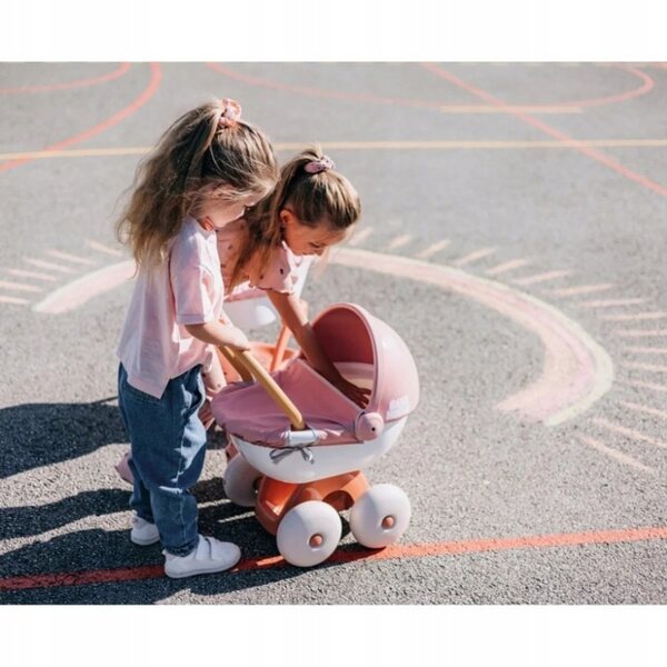 Smoby Baby Nurse Deep Kinderwagen für Puppen bis 42 cm mit Kunststoffverdeck