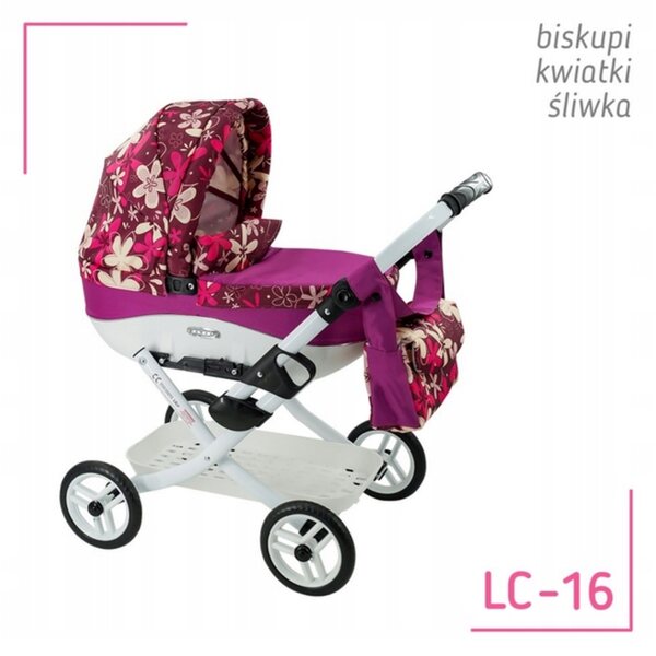 Adbor LILY Ice Doll Kinderwagen mit Tasche und Korb – Modell LC-16