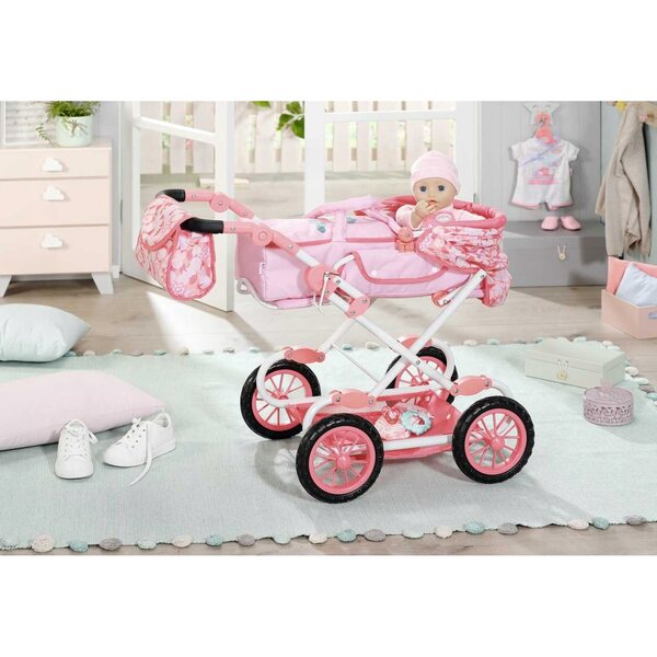 Baby Annabell Set 3 in 1: Rosa Multifunktionswagen für Puppen ab 12 Monaten