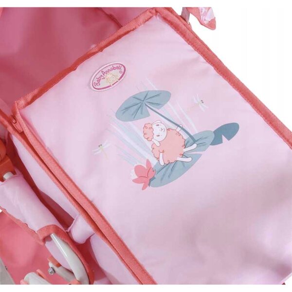 Baby Annabell Set 3 in 1: Rosa Multifunktionswagen für Puppen ab 12 Monaten
