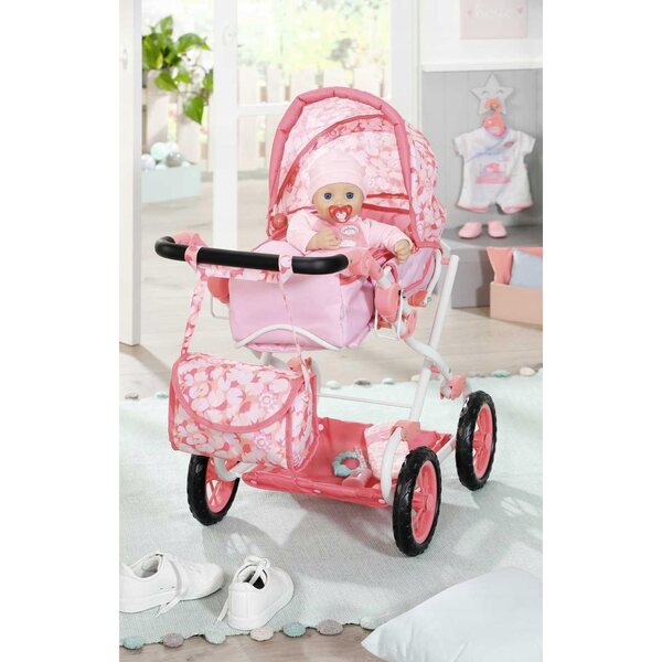 Baby Annabell Set 3 in 1: Rosa Multifunktionswagen für Puppen ab 12 Monaten