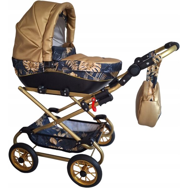 Glamouröser Puppenwagen Nicol Modell 17 Premium mit verstellbarem Griff