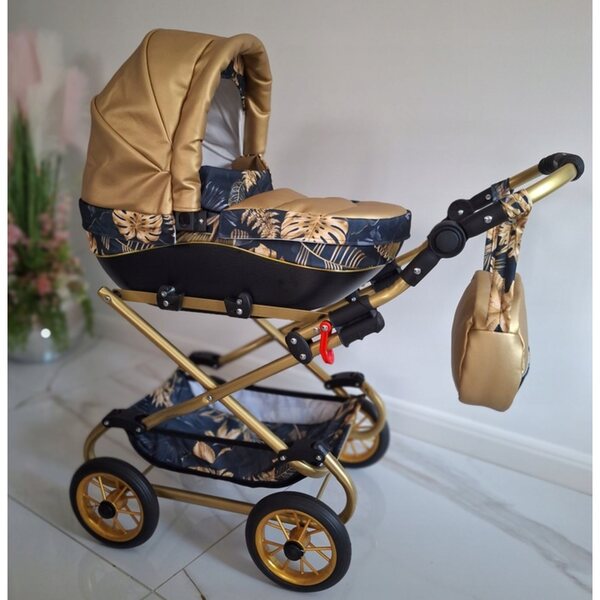 Glamouröser Puppenwagen Nicol Modell 17 Premium mit verstellbarem Griff