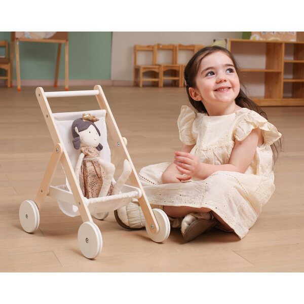 Leichter zusammenklappbarer Kinderwagen für Viga PolarB Holzpuppen ab 3 Jahren