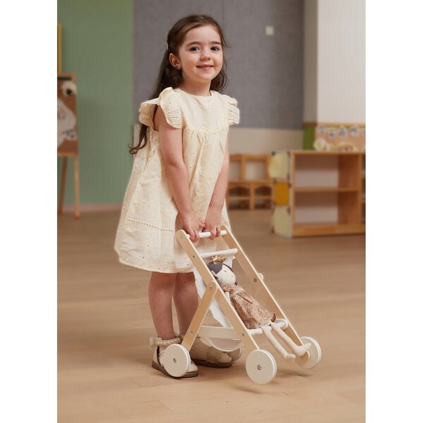 Leichter zusammenklappbarer Kinderwagen für Viga PolarB Holzpuppen ab 3 Jahren