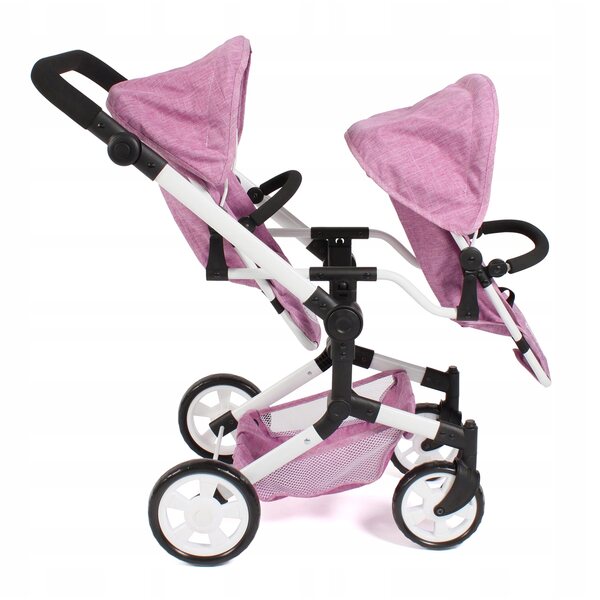 Bayer Chic 2000 Linus Duo – Doppelpuppenwagen Jeans Pink