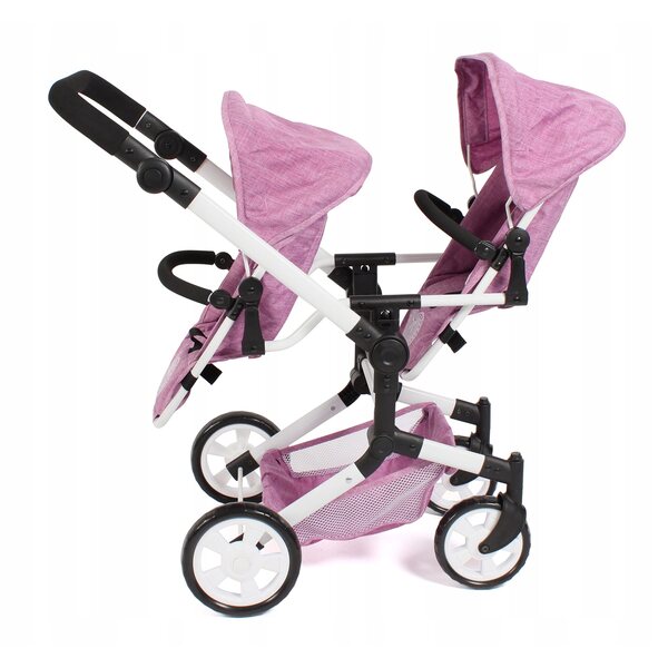 Bayer Chic 2000 Linus Duo – Doppelpuppenwagen Jeans Pink