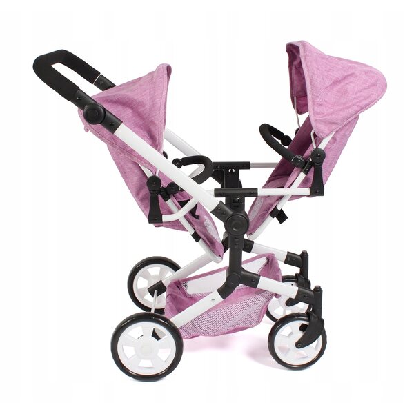 Bayer Chic 2000 Linus Duo – Doppelpuppenwagen Jeans Pink