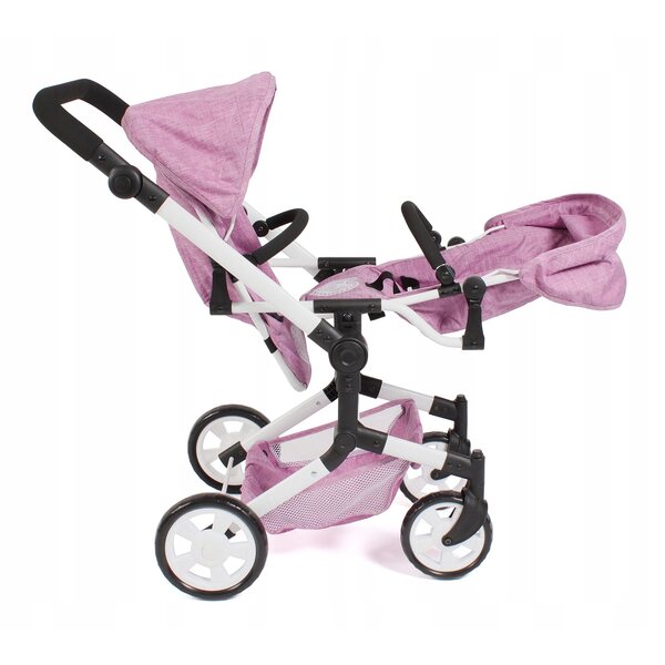 Bayer Chic 2000 Linus Duo – Doppelpuppenwagen Jeans Pink