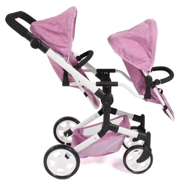 Bayer Chic 2000 Linus Duo – Doppelpuppenwagen Jeans Pink