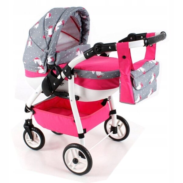 Diepe poppenwagen Adbor LILY SPORT met zwenkwielen LS-24, Pools product