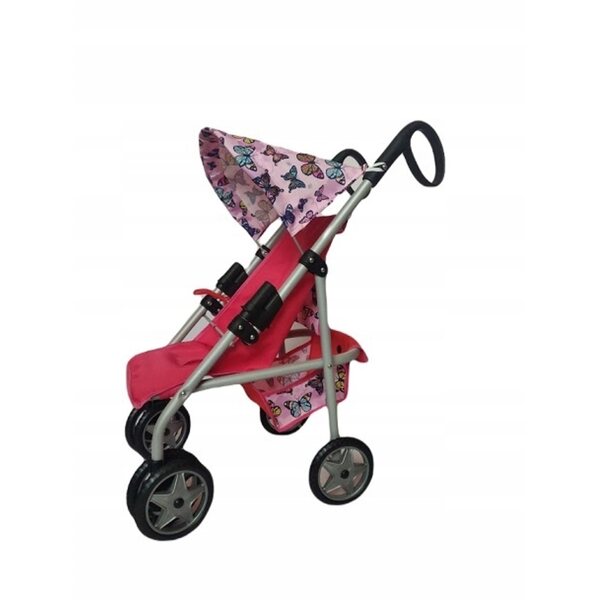 DREWLAB Maja Puppenwagen mit drehbaren Rädern und strapazierfähigem Stoff