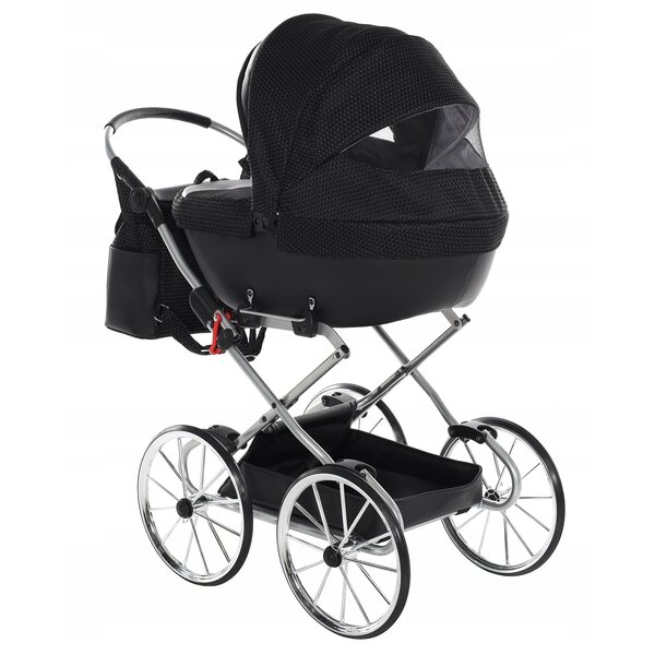 Passeggino per bambole TAKO Junama Dolce Mini, profondo, con ruote grandi, nero