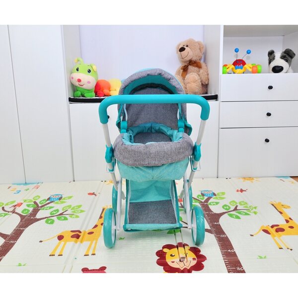 Tiefer Kinderwagen für Milly Mally Alice Mint Puppen: sicher und funktional