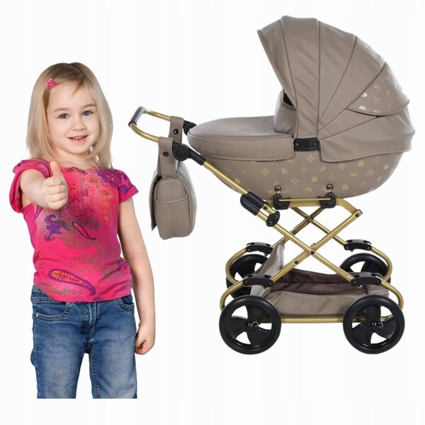 Passeggino per bambole TAKO Imperial Mini beige regolabile e resistente
