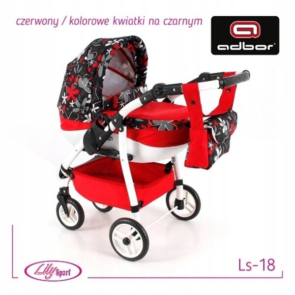 Adbor Lily Sport Puppenwagen mit farbigem Loom Bands-Set im Lieferumfang enthalten