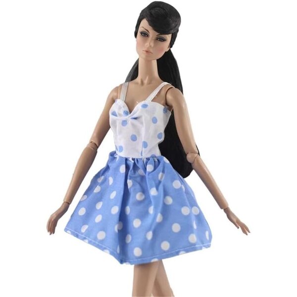 Kleidung für amerikanische Puppe 30 cm, Freizeit- und Partykleid, Set 1/6 BJD