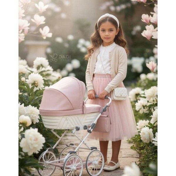 Kunert Rossie Pink Metalic Eco Puppenwagen – Eleganz und polnische Qualität