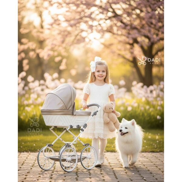 Kunert Rossie Pink Metalic Eco Puppenwagen – Eleganz und polnische Qualität