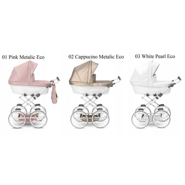 Kunert Rossie Pink Metalic Eco Puppenwagen – Eleganz und polnische Qualität