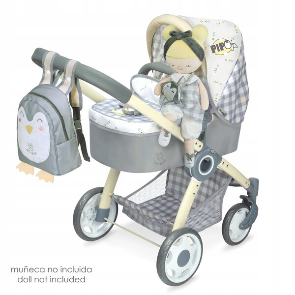 VITO 80547 DeCuevas 3-in-1-Puppenwagen mit Rucksack und Korb