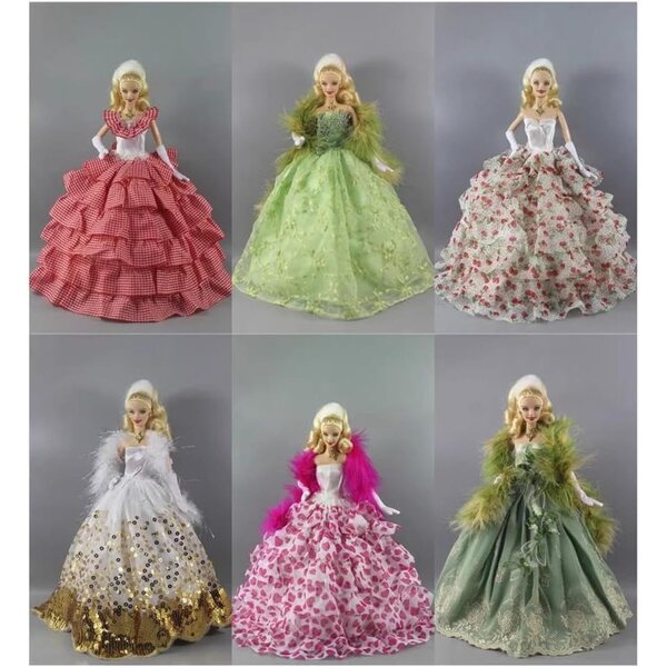 Kleidung für amerikanische Puppe 30 cm, Prinzessinnen-Abendkleid mit Hut