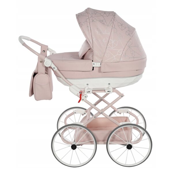 TAKO Heart Mini Poussette de poupée profonde Style rétro pour les enfants de 3 à 8 ans