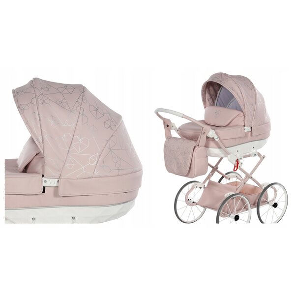TAKO Heart Mini Poussette de poupée profonde Style rétro pour les enfants de 3 à 8 ans