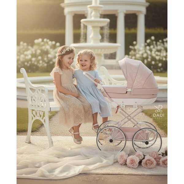 TAKO Heart Mini Poussette de poupée profonde Style rétro pour les enfants de 3 à 8 ans