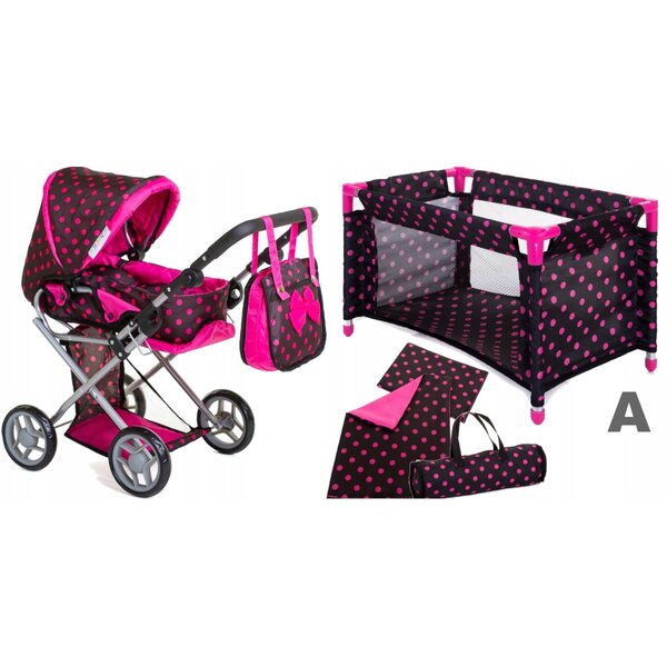 Doris 3in1 Puppenwagen: Gondel, Kinderwagen und Bett für Kinder ab 3 Jahren