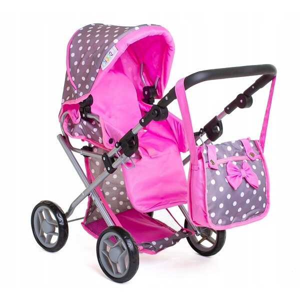 3-in-1-Spielzeug-Kinderwagen-Set für Doris-Puppen mit Tasche und Hochstuhl