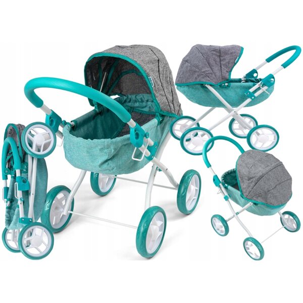 Milly Mally Mint Prestige Puppenwagen, tief, sicher und widerstandsfähig