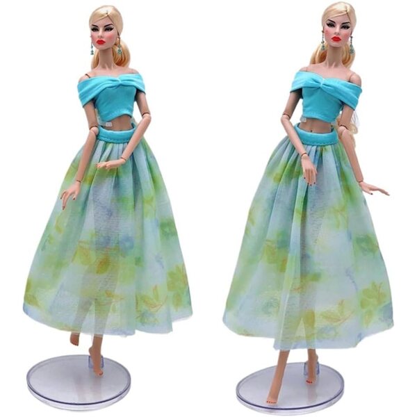 Sommerliches Vintage-Blumenkleid für 29,2 cm große Puppen – stilvolles und langlebiges 1/6-BJD-Kleid