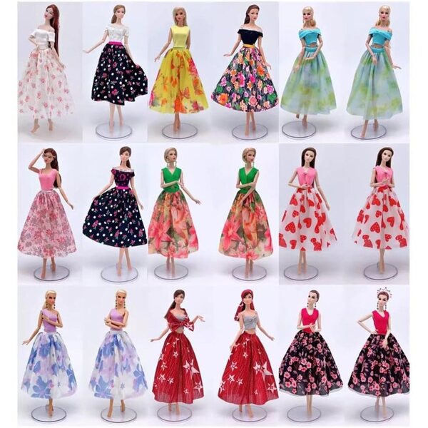Sommerliches Vintage-Blumenkleid für 29,2 cm große Puppen – stilvolles und langlebiges 1/6-BJD-Kleid