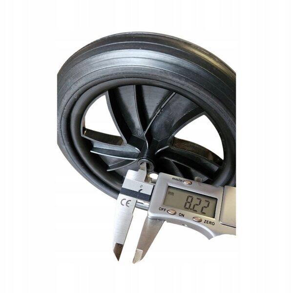 Zwart wiel voor TAKO poppenwagen 16,5 cm met 8 mm as