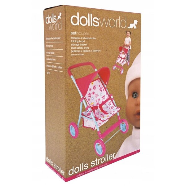 Schicker Kinderwagen für Puppen bis 56 cm – Deluxe Dolls World